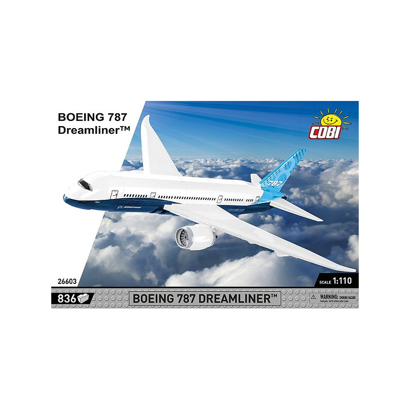 cobi klocki boeing 787 dreamliner 1/110 836pz bianco/blu [wpcbks0uc026603]