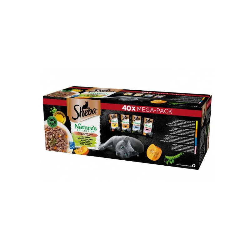 cibo per gatto sheba nature's mix di sapori in bustine di salsa