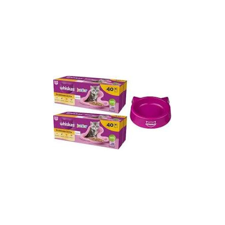 cibo umido per gatti whiskas junior pollame in gelatina 40x85g