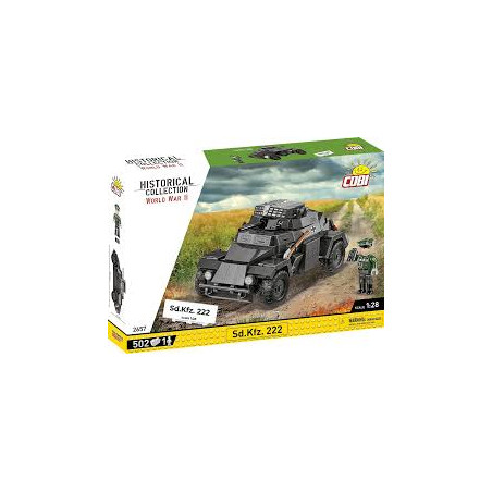 set di costruzione cobi blocks sd.kfz 222 1:28 multicolore 502pz