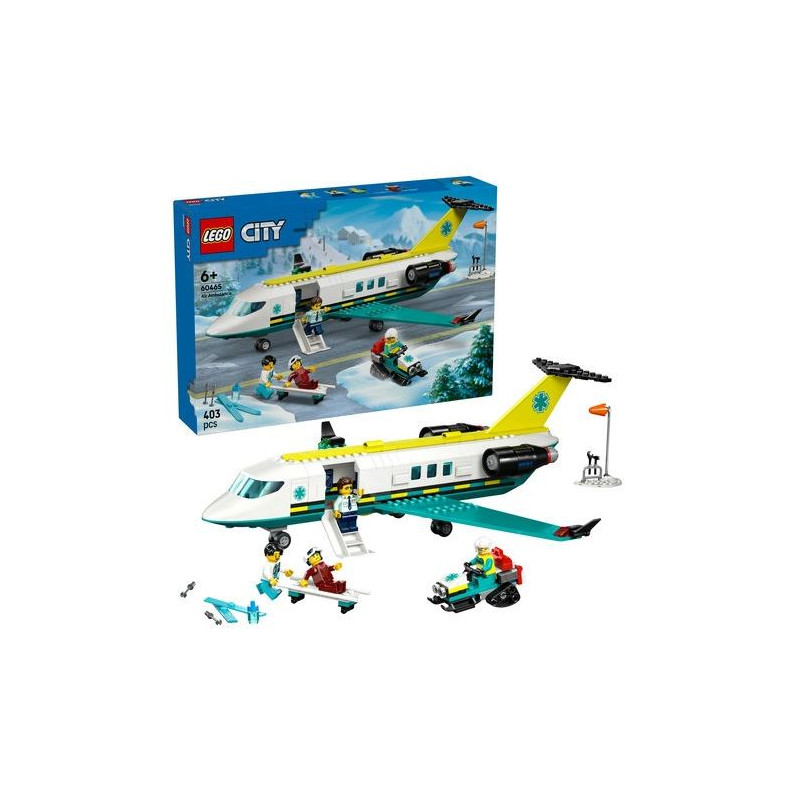 gioco di costruzione lego city aereo ambulanza di emergenza multicolore