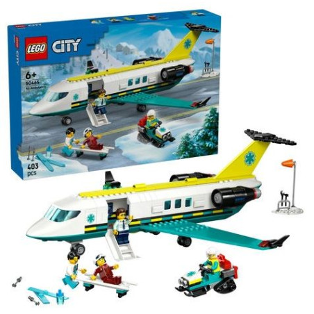 gioco di costruzione lego city aereo ambulanza di emergenza multicolore