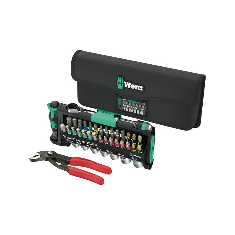 kit inserti di avvitamento wera tool-check combi 1 nero/verde