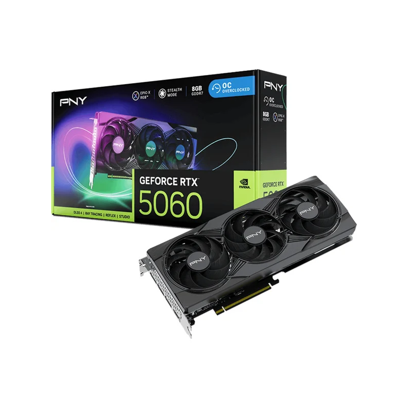 scheda video nvidia pny geforce rtx 5060 8gb gddr7 128bit multicolore