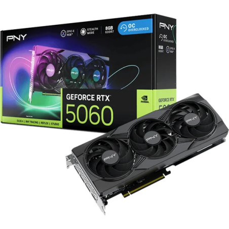 scheda video nvidia pny geforce rtx 5060 8gb gddr7 128bit multicolore