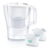 caraffa filtrante brita aluna 2.4l + 2 cartucce maxtra pro bianco