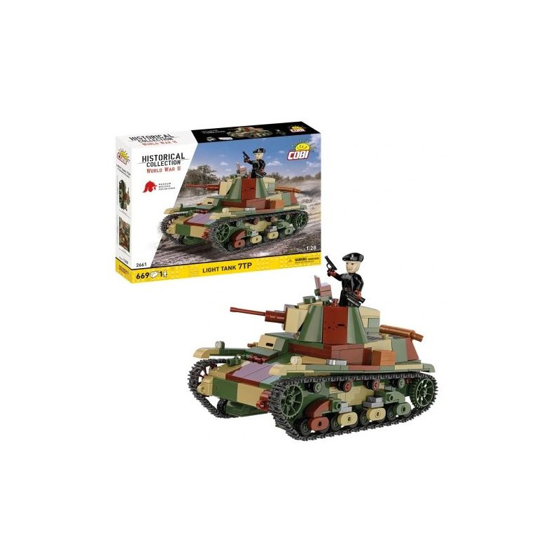 modellino cobi klocki light tank 7tp 1/28 multicolore 669pz [wpcbks0chi26615]