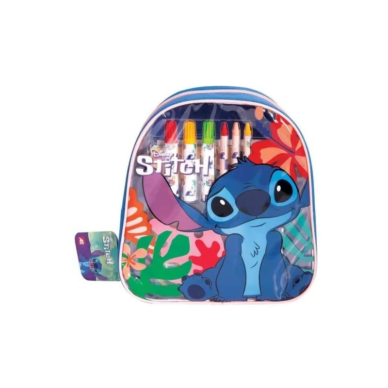 zaino as company stitch disney con kit da disegno per bambini multicolore