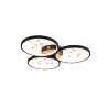plafoniera a led trio groovy 30w 3600lm 3000k ip20 nero opaco [642110332]