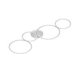 plafoniera a led trio rondo 3000k ip20 37w 4800lm 4 anelli bianco