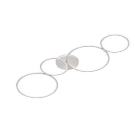 plafoniera a led trio rondo 3000k ip20 37w 4800lm 4 anelli bianco