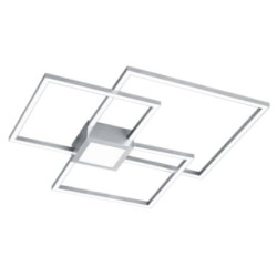 plafoniera a led trio hydra 38w 3000k ip20 4400lm dimmerabile nichel