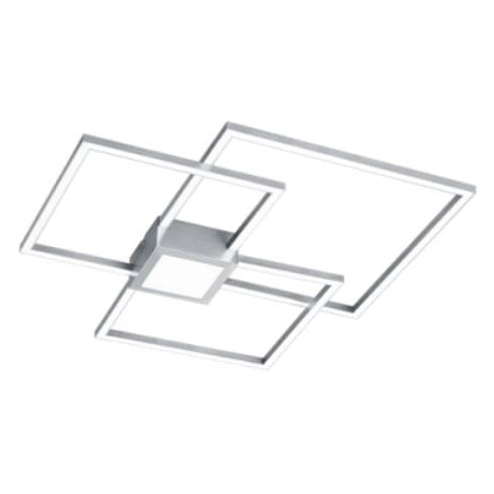 plafoniera a led trio hydra 38w 3000k ip20 4400lm dimmerabile nichel