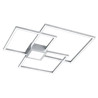 plafoniera a led trio hydra 38w 3000k ip20 4400lm dimmerabile nichel