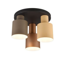 plafoniera a led trio agudo 3xe27 ip20 40w multicolore [619430317]