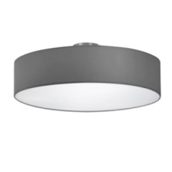 plafoniera a led trio hotel 3xe27 60w ip20 grigio/nichel opaco [603900311]