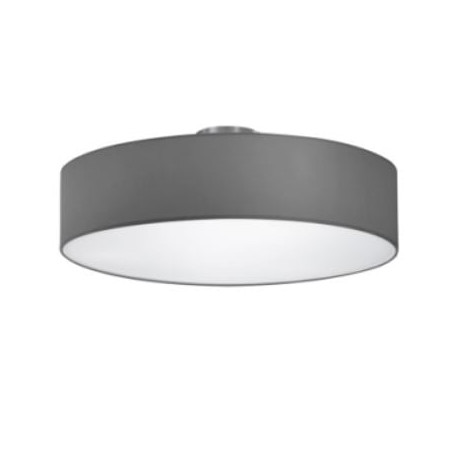 plafoniera a led trio hotel 3xe27 60w ip20 grigio/nichel opaco [603900311]