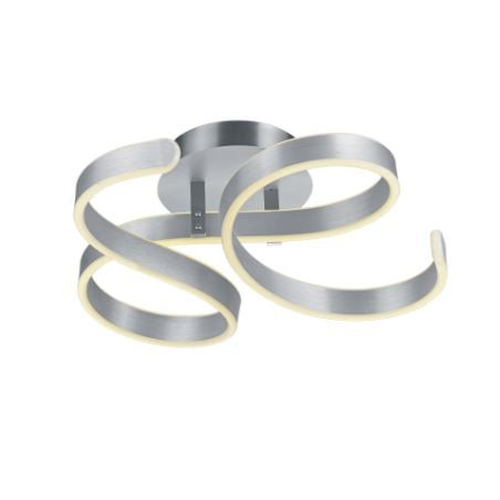 plafoniera a led trio francis 40w 4650lm 3000k ip20 alluminio spazzolato