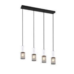 lampada a sospensione trio tosh 40w 4xe27 bianco-nero [304300434]