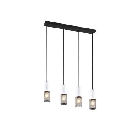 lampada a sospensione trio tosh 40w 4xe27 bianco-nero [304300434]