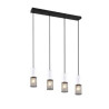 lampada a sospensione trio tosh 40w 4xe27 bianco-nero [304300434]