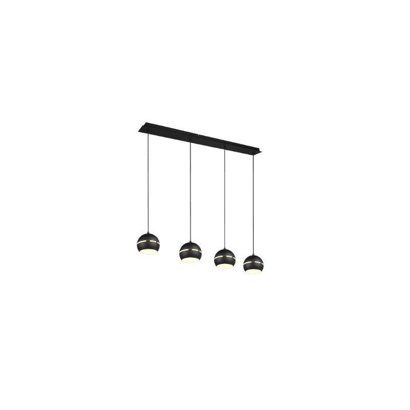 lampada a sospensione trio fletcher 40w 4xe27 nero opaco [313300432]