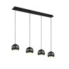 lampada a sospensione trio fletcher 40w 4xe27 nero opaco [313300432]