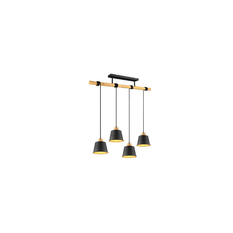 lampada a sospensione trio harris 40w 4xe27 nero opaco [312700432]