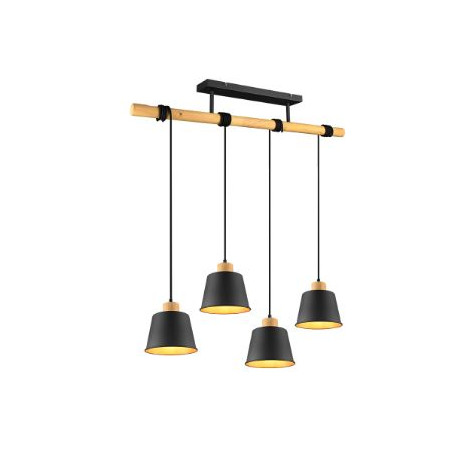 lampada a sospensione trio harris 40w 4xe27 nero opaco [312700432]