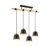 lampada a sospensione trio harris 40w 4xe27 nero opaco [312700432]
