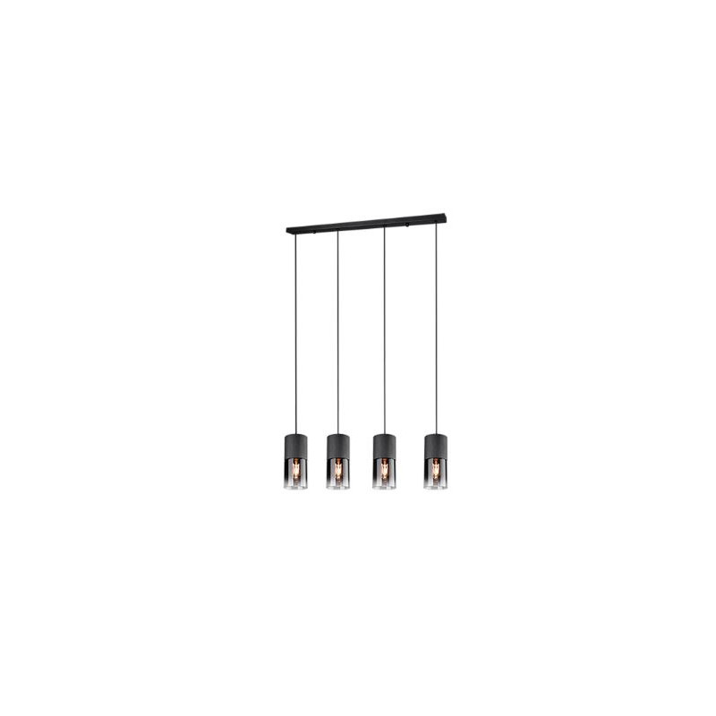lampada a sospensione trio robin 28w 4xe27 nero opaco [310600432]