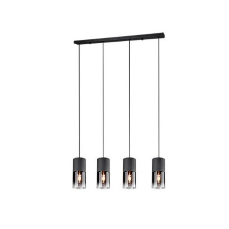 lampada a sospensione trio robin 28w 4xe27 nero opaco [310600432]
