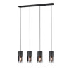 lampada a sospensione trio robin 28w 4xe27 nero opaco [310600432]