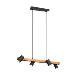 lampada a sospensione trio marley 35w 4xgu10 legno-nero opaco