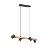 lampada a sospensione trio marley 35w 4xgu10 legno-nero opaco
