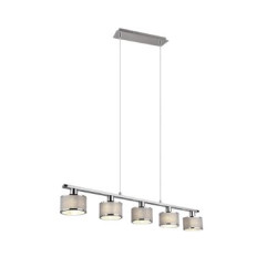 lampada a sospensione trio kaprun 28w 5xe14 cromo-grigio [311600506]