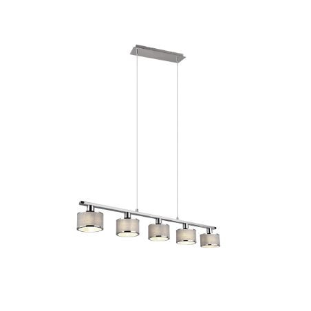 lampada a sospensione trio kaprun 28w 5xe14 cromo-grigio [311600506]