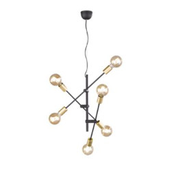 lampada a sospensione trio cross 28w e27 nero opaco [306700632]