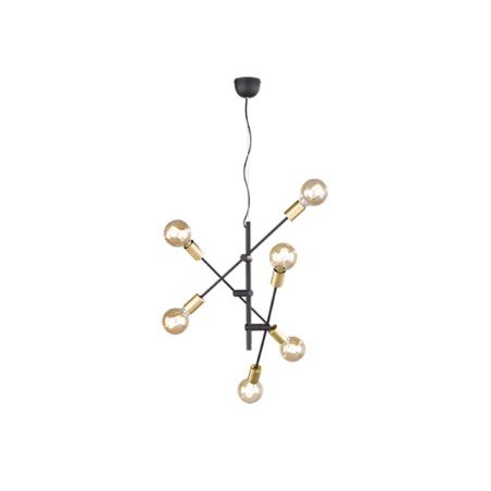 lampada a sospensione trio cross 28w e27 nero opaco [306700632]