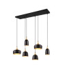 lampada a sospensione trio chiraz 25w 6xe14 ottone-nero opaco