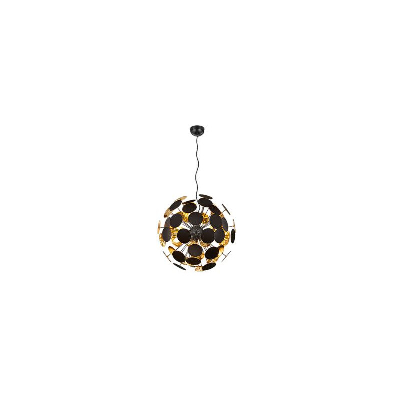 lampada a sospensione trio discalgo 40w 6xe14 oro-nero [309900632]