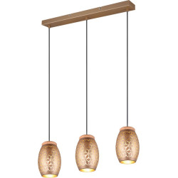 lampada a sospensione trio bidar 28w 3xe27 maronne caffe' [r31573065]