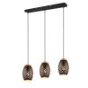lampada a sospensione trio bidar 28w 3xe27 oro-nero [r31573080]