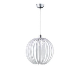 lampada a sospensione trio zucca 60w e27 trasparente-cromato