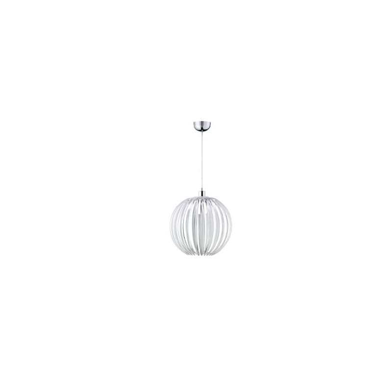 lampada a sospensione trio zucca 60w e27 trasparente-cromato