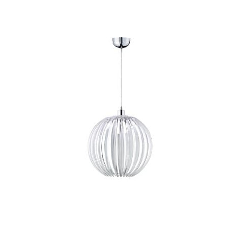 lampada a sospensione trio zucca 60w e27 trasparente-cromato