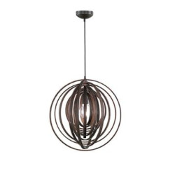 lampada a sospensione trio boolan e27 60w marrone [305900126]