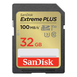32gb scheda di memoria sandisk extreme plus sdhc classe 10 nero oro