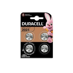 confezione 4 batterie duracell blister cr2025 litio a bottone [119345]