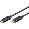 cavo hdmi goobay spina/spina a 360 gradi con ethernet nero 5m [61292]
